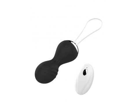 Kulki kegla wibrujące silikonowe B Series Magic pilot USB czarny