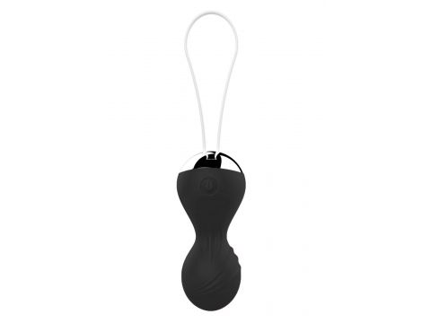 Kulki kegla wibrujące silikonowe B Series Magic pilot USB czarny - 2