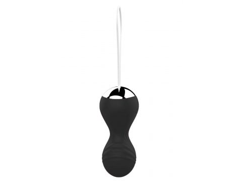 Kulki kegla wibrujące silikonowe B Series Magic pilot USB czarny - 3