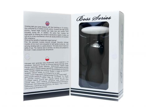 Kulki kegla wibrujące silikonowe B Series Magic pilot USB czarny - 10