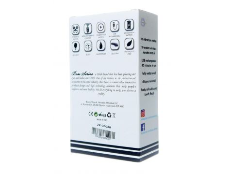 Kulki kegla wibrujące silikonowe B Series Magic pilot USB czarny - 12