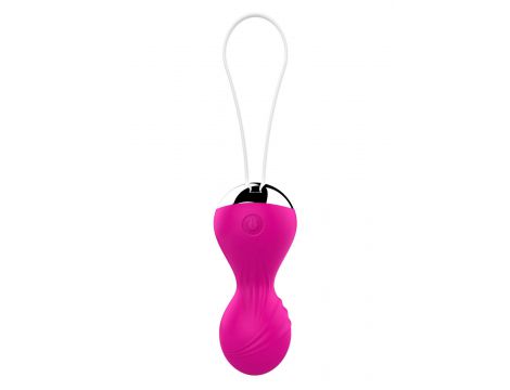Kulki Kegla wibrujące silikonowe 10 funkcji USB pilot różowe - 2