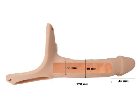 Proteza strap on silikonowa B Series Magic 24,5 cm - 8