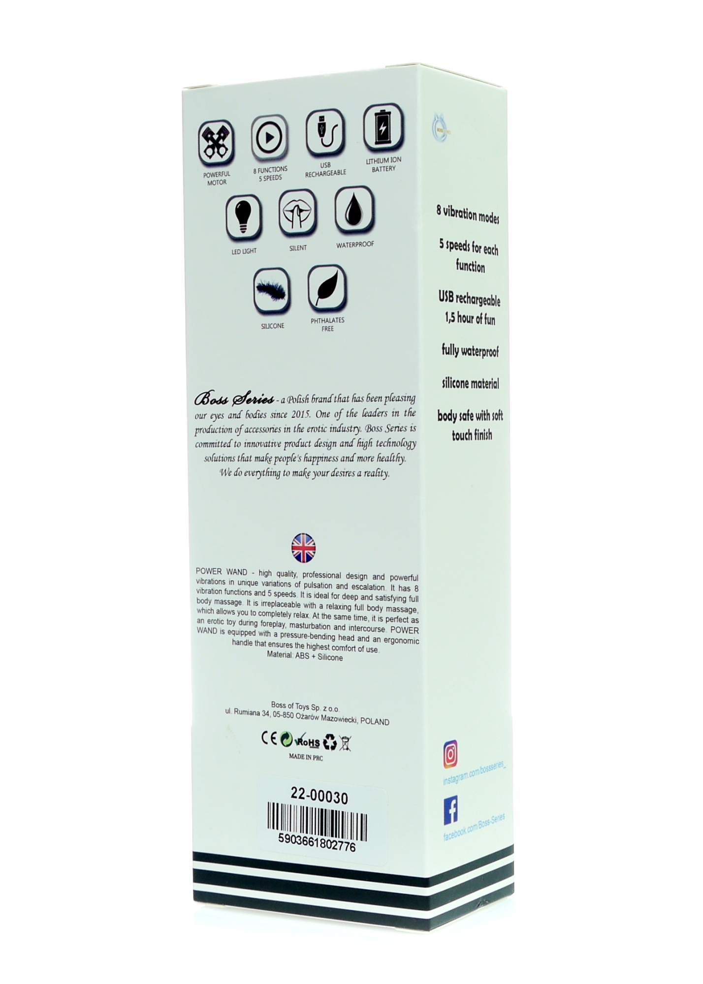 silny duży masażer do łechtaczki stymulator 8tryb