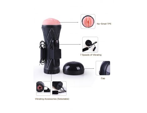 Masturbator-Vibrating Vagina cyber skin- Latarka - 6