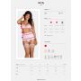 Komplet bielizny Obsessive Girlly dla dużego biustu róż biały L XL - 8