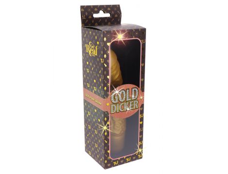 Wibrator Gold Dicker ToyJoy złoty silikonowy 20 cm - 2