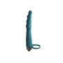 Strap on silikonowy Pure Passion zielony z wibracją 16 cm - 3