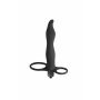 Strap on Pure Passion Flirtini silikonowy z wibracją czarny - 3