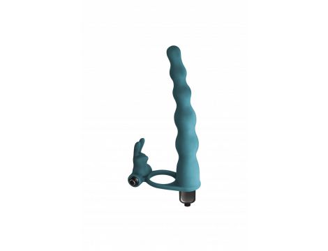 Strap on Pure Passion Jungle Bunny zielony z wibracją - 2