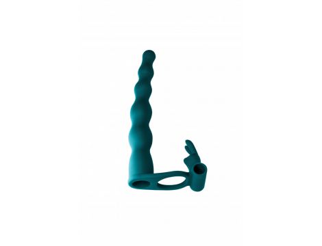 Strap on Pure Passion Jungle Bunny zielony z wibracją - 3