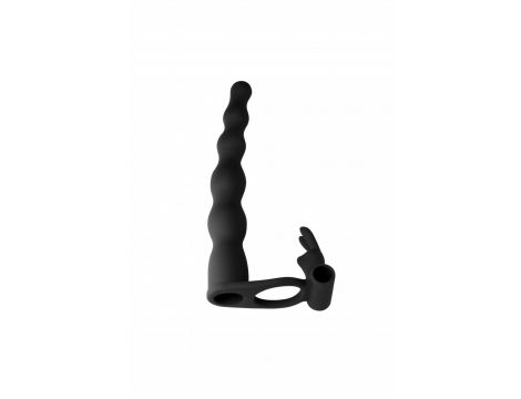 Strap-on silikonowy Pure Passion Jungle Bunny czarny 16,5 cm - 3