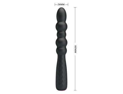 Wibrator punktu G Pretty Love Monroe 12 funkcji silikonowy czarny USB - 7