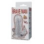 Silikonowa wibrująca przedłużka Baile Brave Man transparentna 14 cm - 4