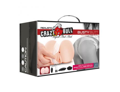 Realistyczna wibrująca wagina i odbyt z pilotem Crazy Bull - 3