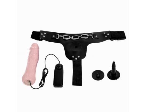 Realistyczny wibrujący strapon Baile Jessica 18 cm - 3