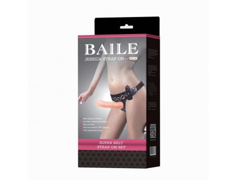 Realistyczny wibrujący strapon Baile Jessica 18 cm - 7