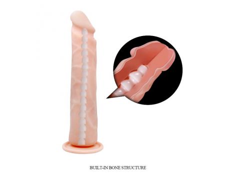 Realistyczne dildo elastyczne Baile z przyssawką cieliste 24 cm - 3