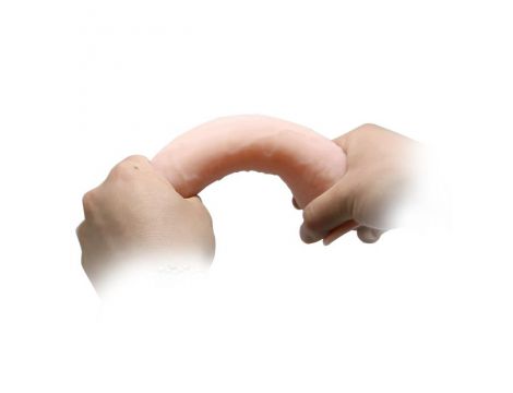 Realistyczne dildo elastyczne Baile z przyssawką cieliste 24 cm - 4
