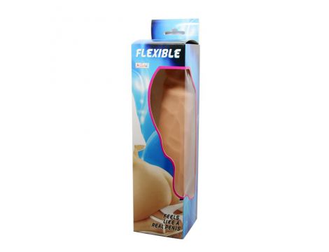 Realistyczne dildo elastyczne Baile z przyssawką cieliste 24 cm - 5