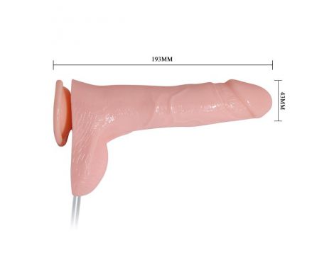 Wibrator realistyczny Baile z pilotem i sprejem wodnym 18 cm - 5