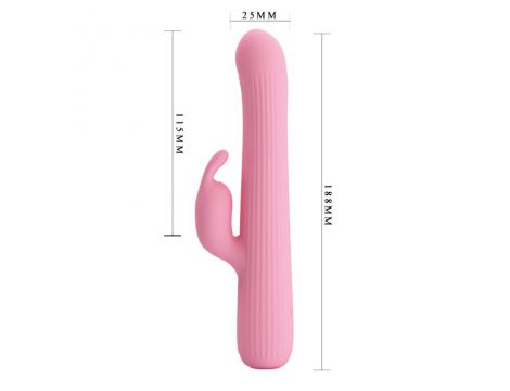 Wibrator punktu G 4 rotacje 4 wibracje Pretty Love Julian różowy USB - 7