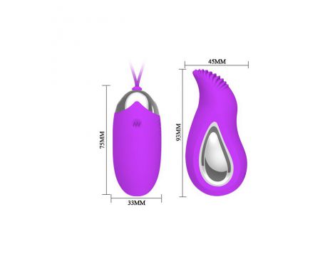 Jajko wibrujące Pretty Love Eden z pilotem USB 12 funkcji - 6