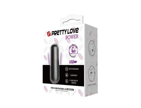 Mini wibrator Pretty Love silikonowy USB 12 funkcji wodoodporny - 7
