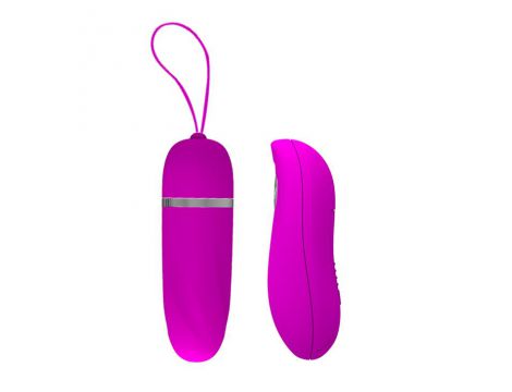 Silikonowe jajeczko wibracyjne Pretty Love Debby 12 funkcji fioletowe 9 cm - 2