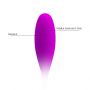Wibrator podwójny Pretty Love Snaky Vibe silikonowy fioletowy USB 60cm - 7