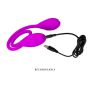 Wibrator podwójny Pretty Love Snaky Vibe silikonowy fioletowy USB 60cm - 8