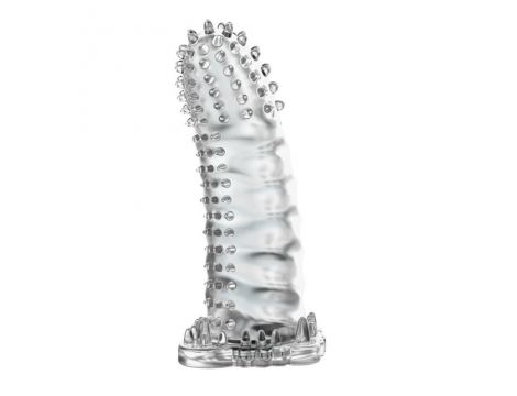 Przedłużka żelowa z wypustkami Baile Brave Man transparentna 14 cm