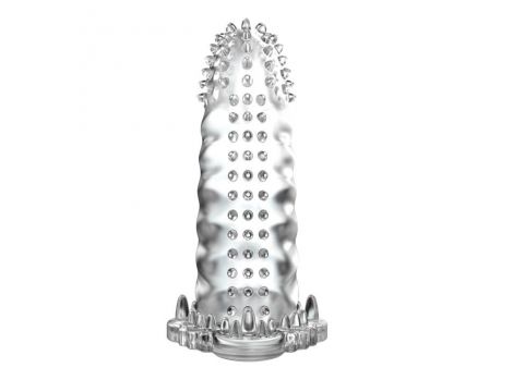 Przedłużka żelowa z wypustkami Baile Brave Man transparentna 14 cm - 3