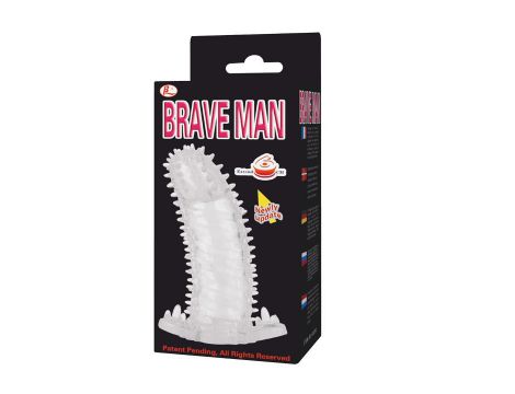 Przedłużka żelowa z wypustkami Baile Brave Man transparentna 14 cm - 6