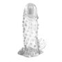 Silikonowa przedłużka wibrująca Baile Brave Man 18 cm transparentna - 2