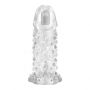 Silikonowa przedłużka wibrująca Baile Brave Man 18 cm transparentna - 3