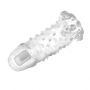 Silikonowa przedłużka wibrująca Baile Brave Man 18 cm transparentna - 4
