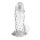Silikonowa przedłużka wibrująca Baile Brave Man 18 cm transparentna