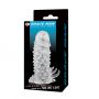 Przedłużka na penisa żebrowana Baile Brave Man transparentna 13.5 cm - 6