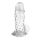 Przedłużka na penisa żebrowana Baile Brave Man transparentna 13.5 cm