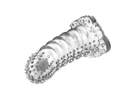 Przedłużka wibrująca żelowa Baile Brave Man transparentna 18 cm - 2