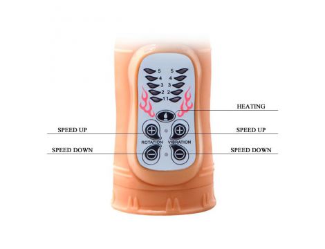 Wibrator króliczek Baile Fire Dragon rozgrzewający obrotowy USB 26 cm - 5