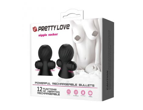 Przyssawki wibrujące na sutki Pretty Love 12 trybów USB wodoodporne - 8