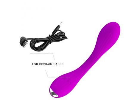 Wibrator silikonowy zginalny Pretty Love Yedda fioletowy USB 12 funkcji - 10