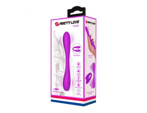Wibrator silikonowy zginalny Pretty Love Yedda fioletowy USB 12 funkcji - 8