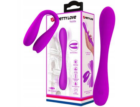 Wibrator silikonowy zginalny Pretty Love Yedda fioletowy USB 12 funkcji