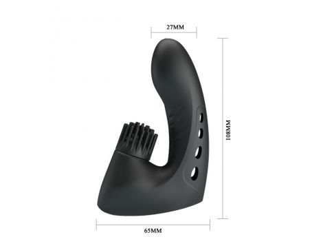Nakładka wibrująca na palec Pretty Love silikonowa 3 wibracje 3 obroty USB - 5
