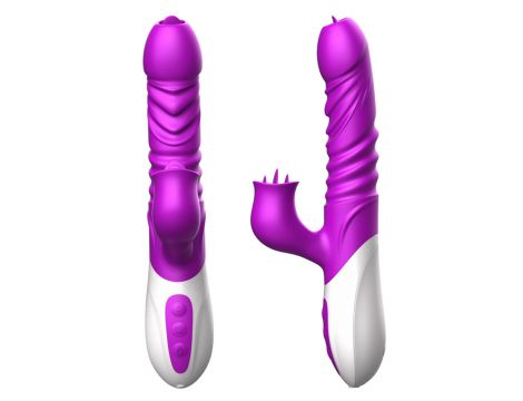 Silikonowy Wibrator USB 10 Funkcji z Pchnięciem i Podgrzewaniem - 9