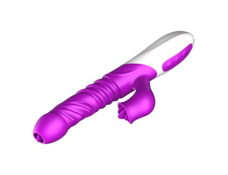 Silikonowy Wibrator USB 10 Funkcji z Pchnięciem i Podgrzewaniem - 12