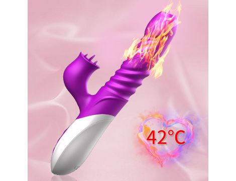 Silikonowy Wibrator USB 10 Funkcji z Pchnięciem i Podgrzewaniem - 6